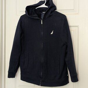 Nautica Boy's Jacket Hoodie Full Zip  Size L ( 14-16 ) Blue